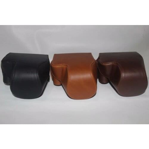 PU Leather Case Bag Cover For can SX50 HS SX50 SX40 HS SX40 nikon P510 P520 Panasonic LUMIX DMC-FZ200 fz200 with shoulder strap