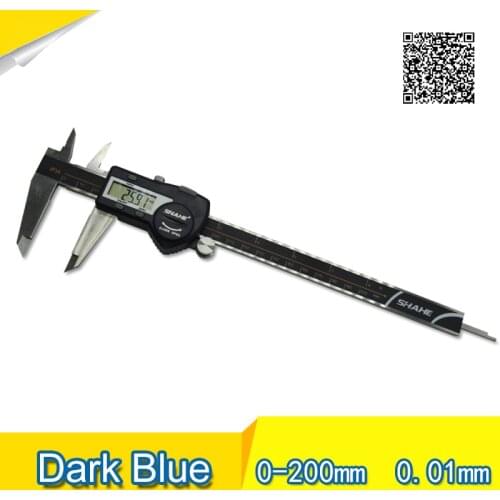 Digital Caliper IP54 200mm Dark blue High quality Digital display calipers 0-200 digital vernier caliper