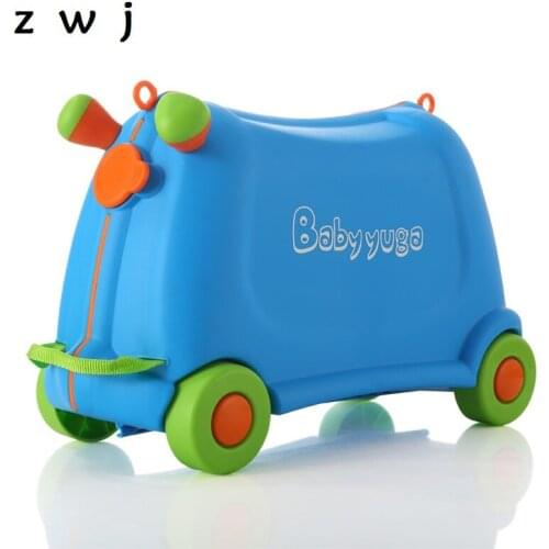 Kids toy motorcycle shape Children Luggage Trunk Trolley case Boys Girls Travel Box suitcase