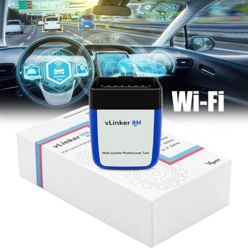 ELM327/ELM329 Vgate Vlinker BM+OBD2 V2.2 Wifi/Bluetooth Dual Mode 4.0 Diagnostic Automobile Fault Detector for Android/Apple