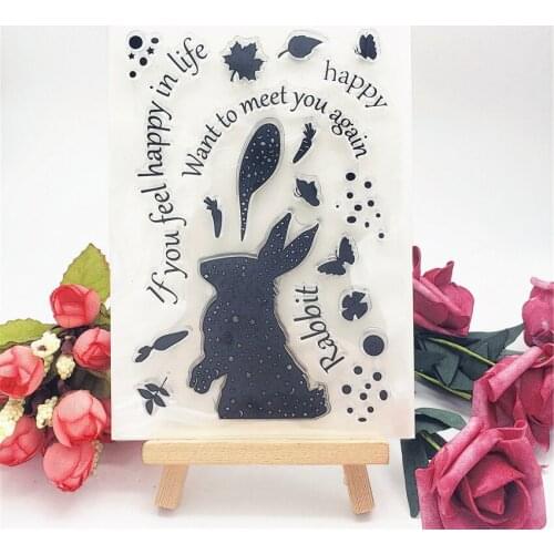 Hot selling Silhouette rabbi alphabet transparent clear stamp / silicone seal roller stamp DIY scrapbook album / card production