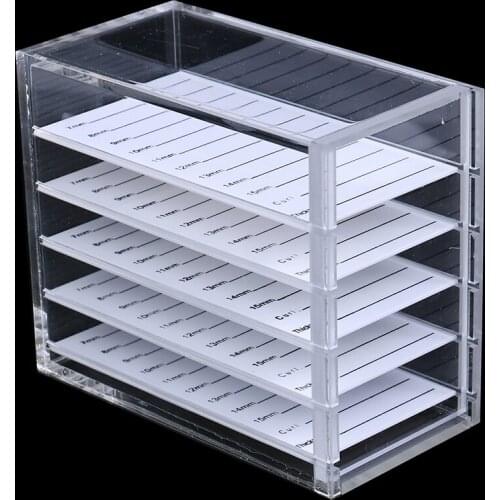 False Eyelashes Storage Box 5 Layers Acrylic Pallet Lash Holder Display Stand Tools