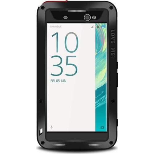 LOVEMEI Dirt-resistant Anti-knock Metal Aluminum Cases with Gorilla Glass for SONY Xperia XA Ultra F3216 Heavy Duty Protection