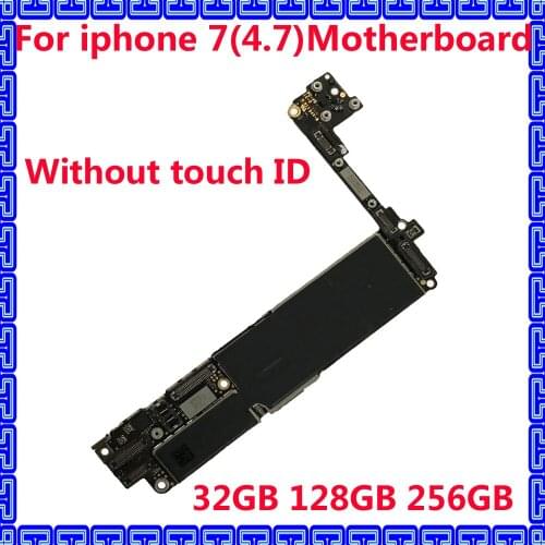 32GB / 128GB / 256GB Original for iphone 7 motherboard without touch ID with IOS system,Full unlocked mainboard NO Fingerprint
