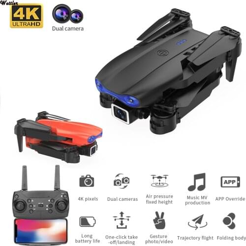 Mini Drone 4K HD Double Camera Selfie RC Helicopter Quadcopter Folding Arm K3 UAV Altitude Hold Mode Helicopter Toys GIft Kids