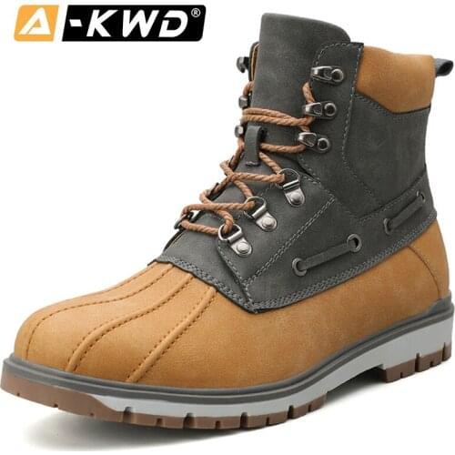 Fashion High Top Tooling Shoes Men Shoes Winter Warm Man Winter Shoes Winterschuhe Herren Winter Boots Men Autumn Single Booties