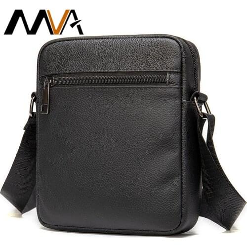 MVA Genuine Leather Shoulder Bags Men Messenger Bag Mens New Tote Small Crossbody Shoulder Bag Leather Casual Bags For Male 7362