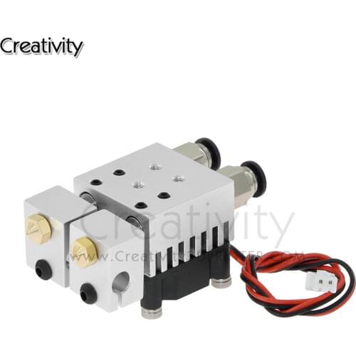 3D Chimera Hotend Kit Dual Color 2 IN 2 OUT Extruder Multi-extrusion All metal V6 Dual Extruder 0.4mm/1.75mm 3D printer parts