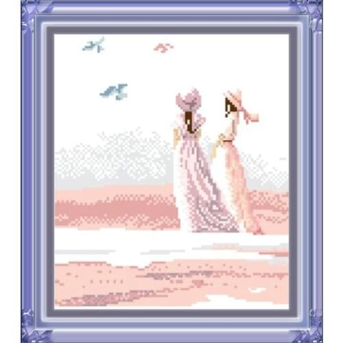 -Reminiscence 28-31 cross stitch kits single color simple aida fabric 18ct 14ct 11ct count white canvas cotton thread embroidery