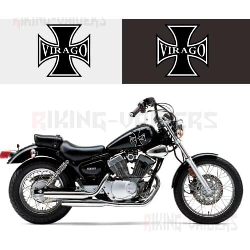 Custom Cross Decals Fuel Tank Stickers Fender Sticker For Yamaha Virago XV250 XV400 XV535