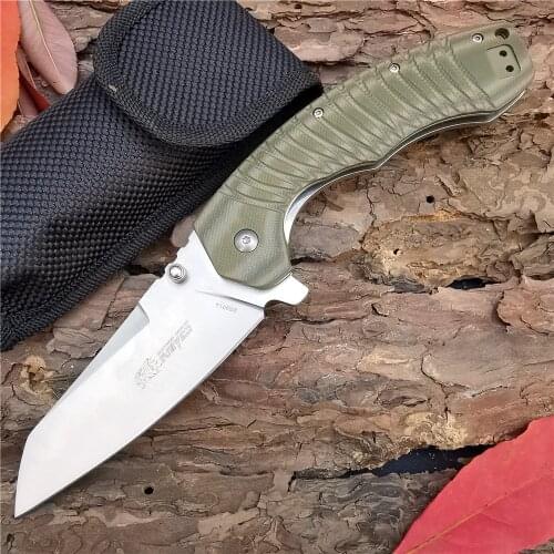Outdoor Tactical Camping Hunting Survival Pocket Quick Folding Knife 7cr13 Blade G10 Handle Multi Portable Combat Fruit Knives
