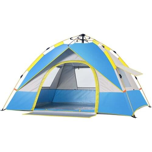 Палатка 4х мест 190T Oxford Cloth Automatic Tent Outdoor Heavy Rain Two People Thick Rainproof 3To 4 People Camping палатка