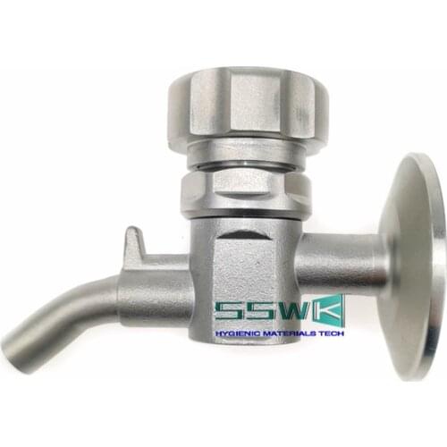Brewery Fitting Sanitary 1.5" Tri Clover Clamp Lever Style Sample Valve SS316L Stainless Steel Conical Fermenter