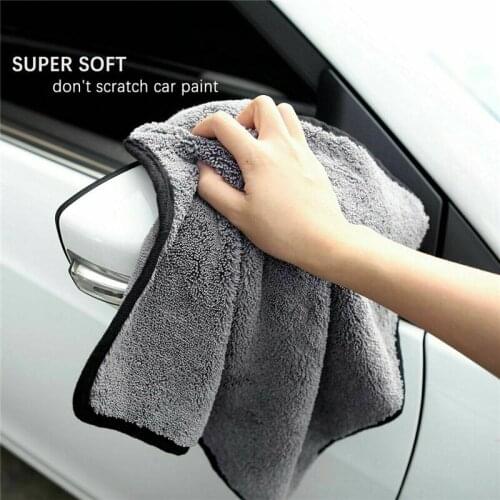 4PCS 40x40cm Car Wash Microfiber Towel Car Cleaning Drying Cloth Hemming Car Care Cloth Extra Soft Detailing Car Wash Towel