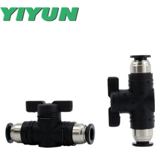 BUC-4 BUC-6 BUC-8 BUC-10 BUC-12 Pneumatic quick plug adapter hand valve switch fine white - hand valve ball valve door BUC