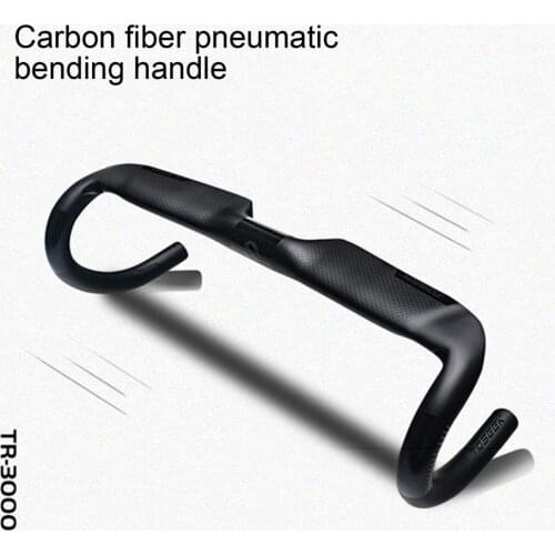 40/42/44cm TR300 Carbon Fiber Bicycle Handle Bent Bar Handlebar Anti Slip Replacement For Road Bike Cycling Accessories Parts