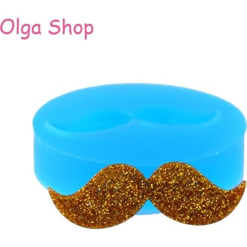 FYL476 43.7mm Moustache / Mustache Silicone Mold - for Cupcake Topper, Sugarcraft, Fondant, Resin Jewelry Making, Chocolate, Wax