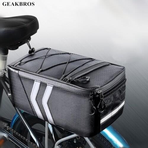 8L/9L Bicycle Bike Trunk Bag Larger Capacity Bicycle Commuter Bag Waterproof Bike Rack Bag Rainproof Cover Bike Accessories