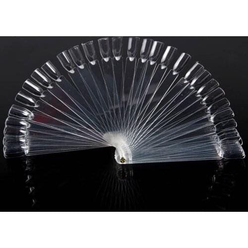 2018 Nail Art Tips Fan Natural False Tools Display Board Polish Manicure Fans Shape Gel Polish Color Practice Show Tools WH99