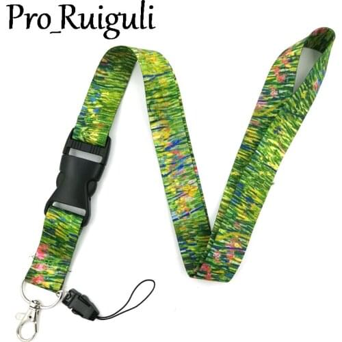 Van gogh Patch of Grass Lanyard Badge ID Lanyards/ Mobile Phone Rope Key Lanyard Neck Straps Accessories webbings ribbons