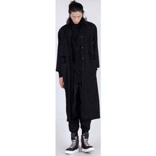 Japanese dark arts temperament in the long jacket casual windbreaker men and women