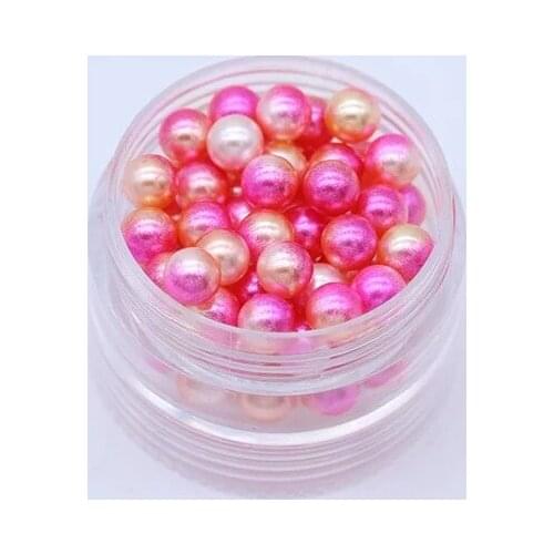 1Pack 3mm 4mm 5mm 6mm 8mm Peach Red Colorful Multicolor No holes Round Imitation Garment Pearl For Fashion Jewelry Making 4