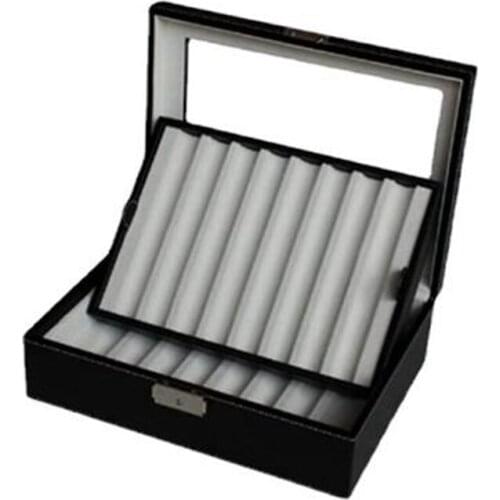 16 Slots Wooden Pen Box Pen Fountain Wood Display Case Holder Storage Collector Organizer Box Rosewood/Walnut Wood