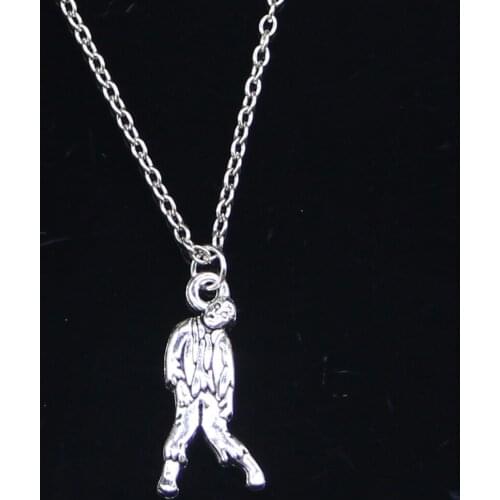 20pcs New Fashion Necklace 12x27mm walking dead zombie corpse Pendants Short Long Women Men Colar Gift Jewelry Choker