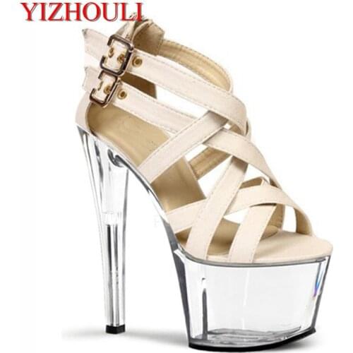 2018 New Arrival Sexy Ankle Straps Gladiator Sandals High Heels Platform Summer Shoes Crystal Shoes
