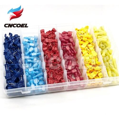 360 PCS T Tap Electrical Connectors Quick Wire Splice Taps and Insulated Male Quick Disconnect Terminals (Yellow, Red Blue)