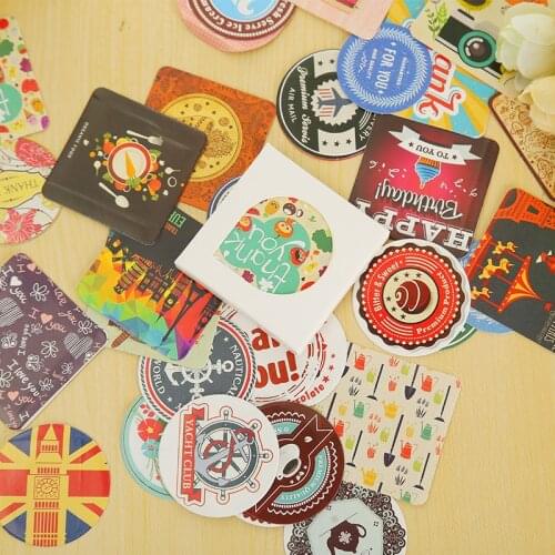 38 pcs/box Vintage thank you mini paper sticker package DIY diary decoration sticker album scrapbooking