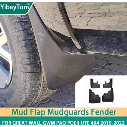 4 pcs Front & Rear Mudflaps Splash Mud Guard Mud Flap Mudguards Fender For Great Wall GWM Pao Poer Ute 4x4 2019-2022 accessories