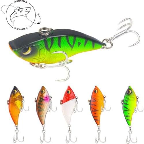 5Pcs/lot 5.5cm 15g 3D Eyes Metal VIB Bait With 2 Treble Hooks For Sea Fishing Bait Lures Hard Bait Fishing Tackle