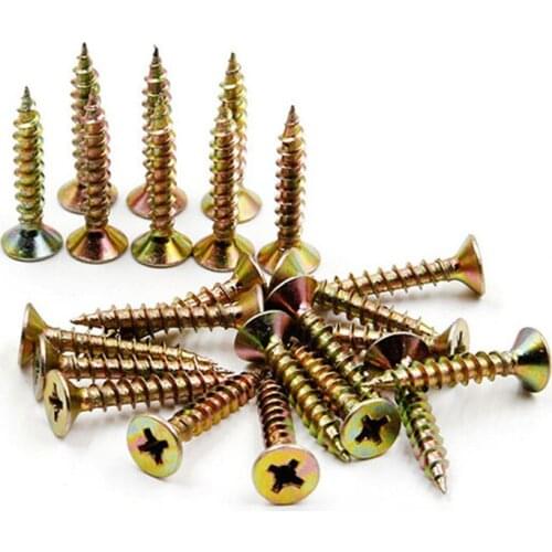 65-730pcs M3 M4 Phillips Flat Head Cross Countersunk Quick Self Tapping Wood Screws Color Zinc-plated Hardened Tip Nail E12000