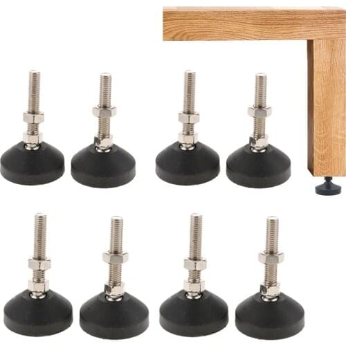 8x Carbon Steel Adjustable Furniture Leveler Leveling Feet 50 Dia