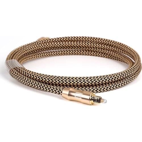 OD6.0mm Golden Digital Optical Optic Fiber Toslink Audio Cable Wire 1 / 1.5 / 1.8 / 3 / 5 / 8 / 10 / 15 / 20 / 25 / 30 / Meters