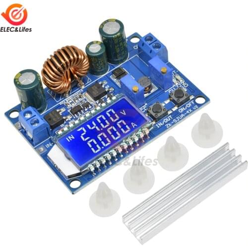 DC-DC 35W 4A LCD Digital Automatic Step Up Down Power Supply Module 5.5-30V to 0.5-30V Constant voltage constant current module