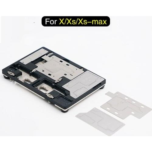 Mobile Phone PCB Holder for iPhone X XS XS MAX Motherboard Planting Tin Fixture With BGA Reballing Stencil