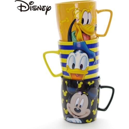 Disney Mickey Ceramic Cup Pluto Dog Embossed Coffee Milk Water Glass Breakfast Cup Boys Mug