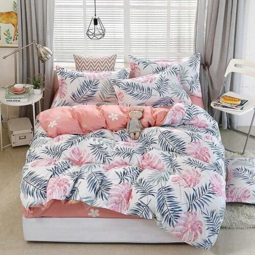 48 Tropical Plant 4pcs Kid Bed Cover Set Duvet Cover Adult Comforter Bedding Sets Child King Size Bedding Set 2TJ-61006