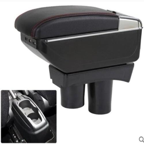 Leather Car Center Console Armrests Storage Box for Peugeot 301 / Citroen Elysee 2007~2016 Auto Interior Parts Free Shipping