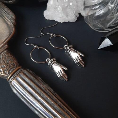 Mini hand earrings Victorian witchy gothic alternative medieval Fashion gorgeous exquisite jewelry women gift 2020 new