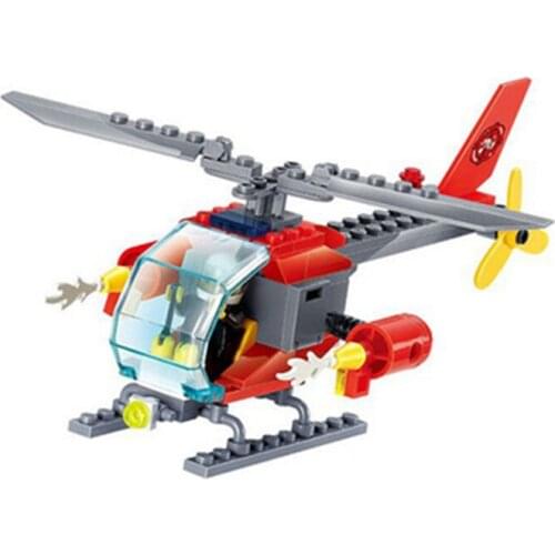 89pcs Kaizhi 8056 Fire Administration Rescue Ladder Car Miniature Building Block Toy Gifts