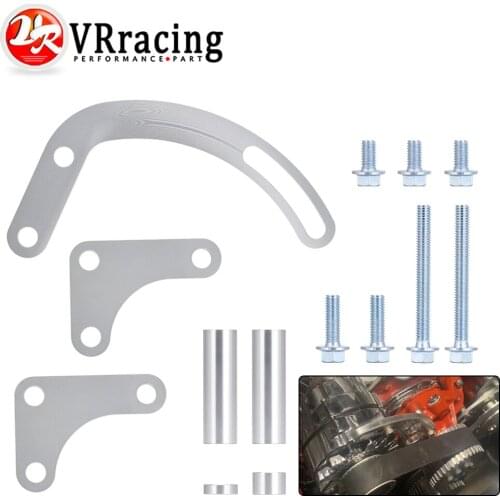 For SBC Alu Power Steering Pump P/S Bracket Adjustable Long Water Pump For Chevy GM Small Block Gen V8 5.0L 5.7L 305 327 350