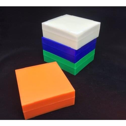 Portable Lab ABS Plastic Microscope Slides Holder Dispenser Slide Storage Box Case White Green Orange Blue