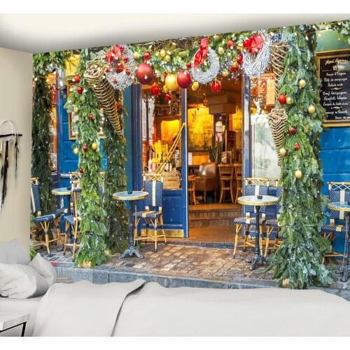 Christmas Tapestry Christmas Decorations In Corner Shops Bedroom Living Room Wall Hanging Tapestry Home Decor Xmas