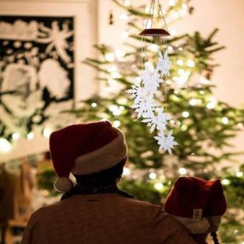 Snowflake Solar Wind Chime Lights Solar Garden Led Chandeliers Solar Landscape Lights