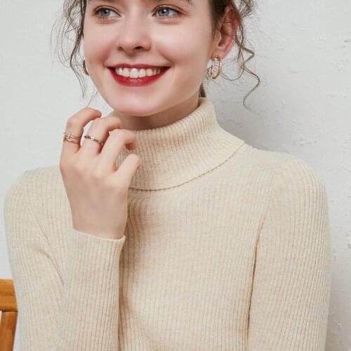 2020 New Fashion Womens Cashmere Sweater High Collar Pullover Autumn And Winter Popular Woolen Knitted Bottom Sweaters Slim For