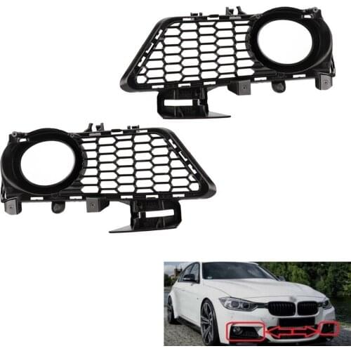 TAIHONGYU Pair Front Bumper Fog Light Grill Fit For BMW 3 SERIES F30 F31 M Sport 2011-2015