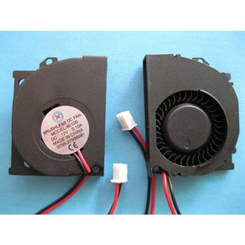 2 Pcs Brushless DC Blower Fan 12V 4010S 50x40x10mm 2pin Sleeve-bearing